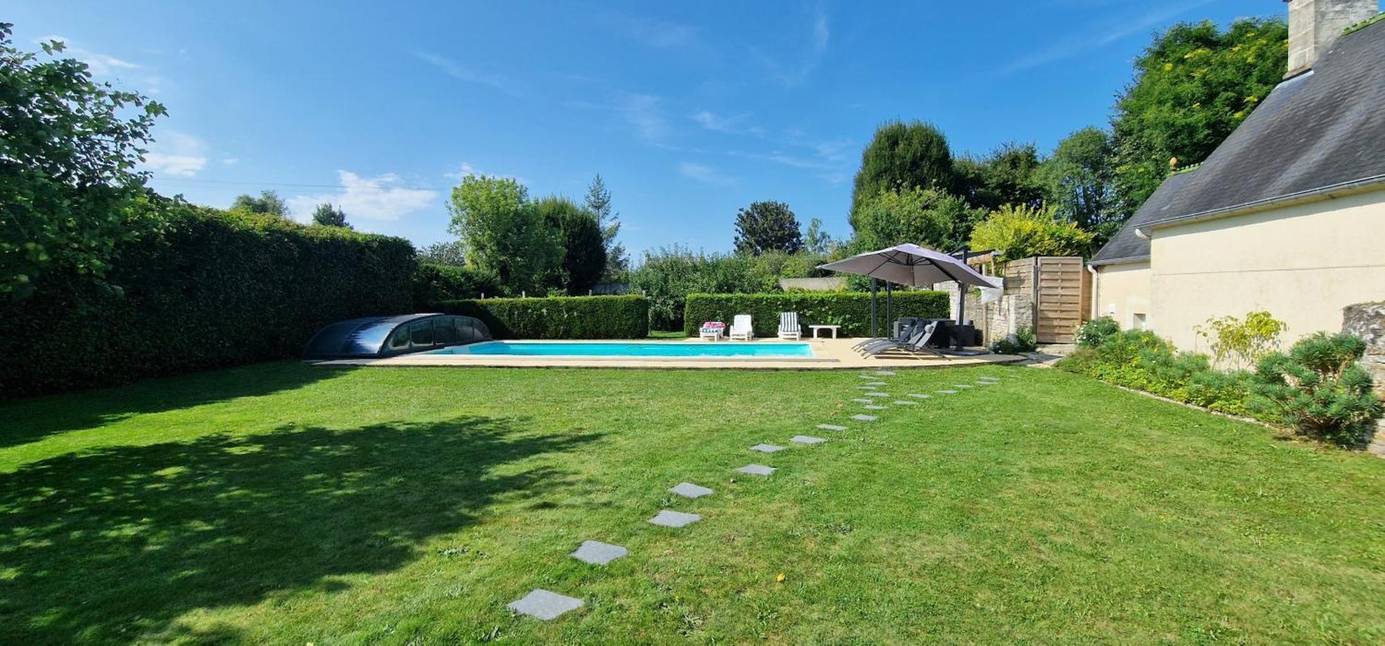 Gite 4 Personnes Avec Piscine Et Bain Nordique Proche Des Plages Du Debarquement Le Manoir (Calvados) Exterior foto